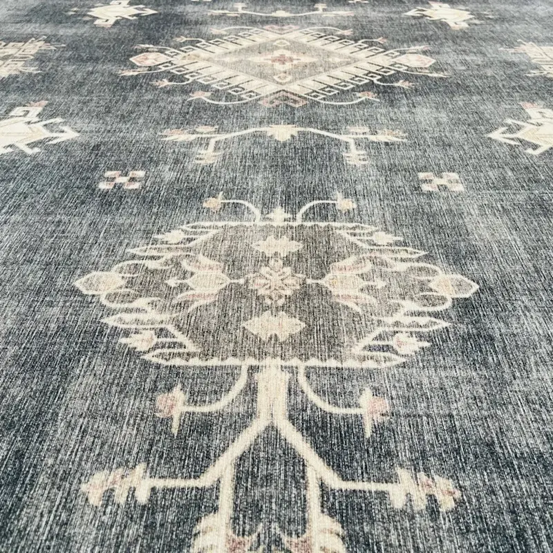 wool area rug cleaning services with blue field